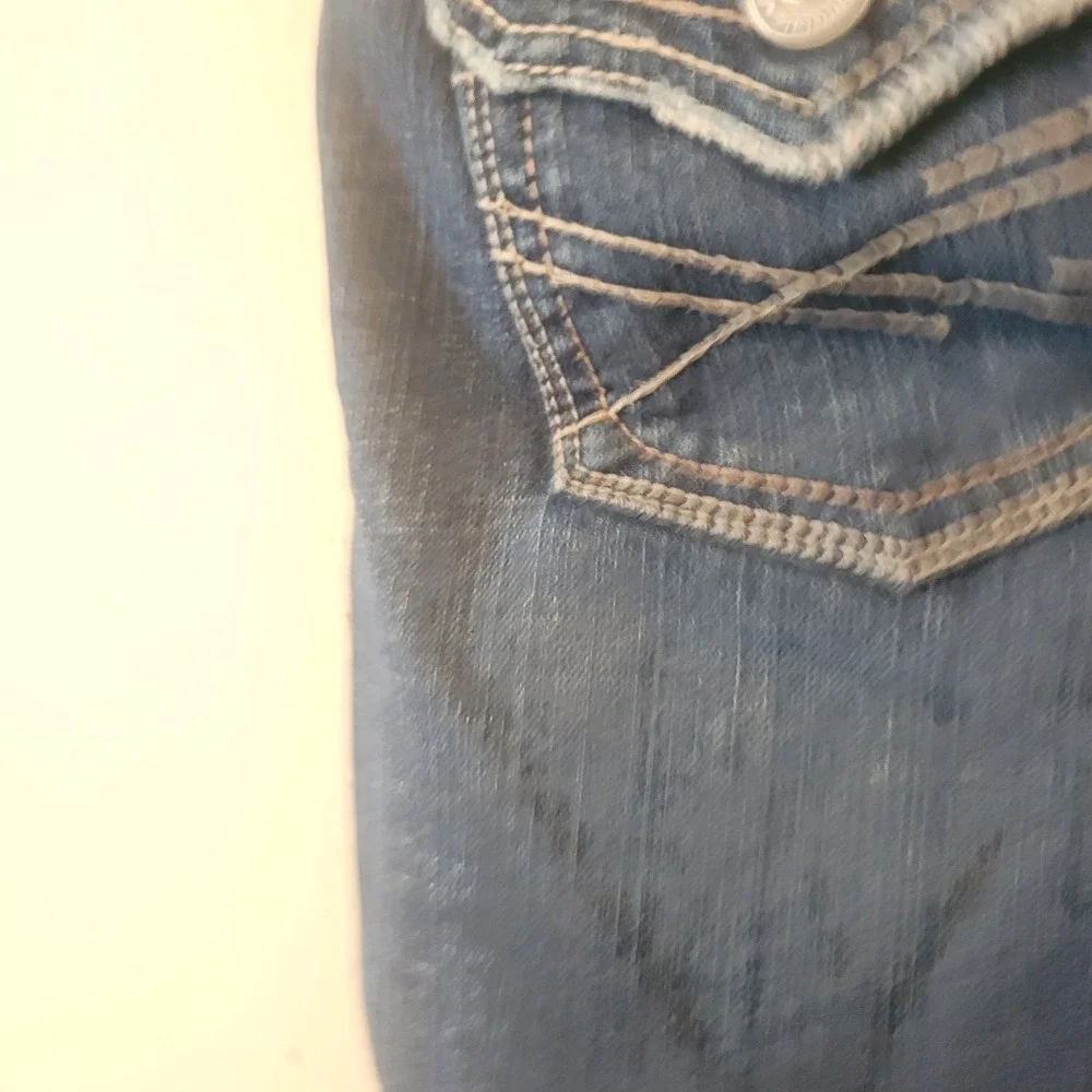 Aeropostale Capri Jeans Size 7/8 Medium‎ Wash Denim Casual